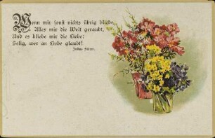 Wenn mir sonst nichts übrig bliebe, [...]