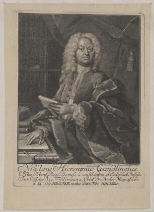Bildnis des Nicolaus Hieronymus Gundlingus