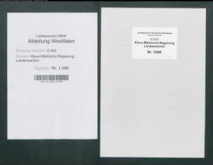 Entschuldigung des Franz Walrave zum Grönenberg für sein Fernbleiben vom Landtag