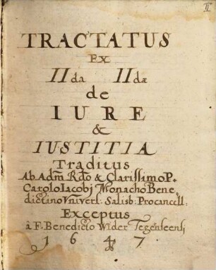 Tractatus de iure et iustitia - BSB Clm 27966
