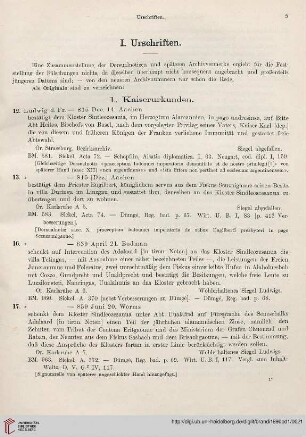 I: Urschriften