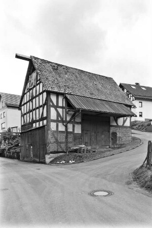 Scheune (Scheune, Fachwerk); Hatzfeld, Lindenhof 9a
