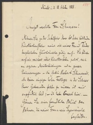 Brief an Clara Schumann : 18.10.1888
