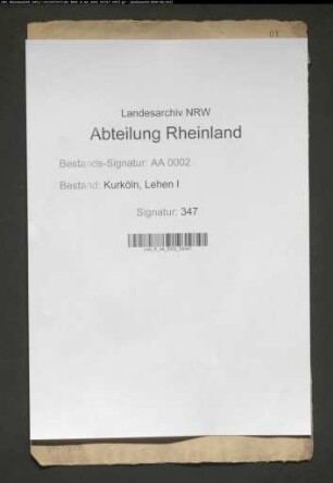 Liste von erzstiftischen und westfälischen Lehnsleuten (1715- 1736)