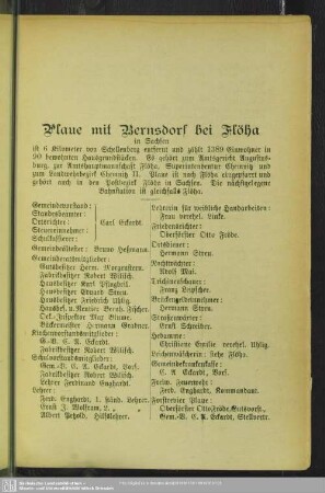 Plaue mit Bernsdorf bei Flöha