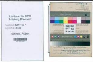 Entnazifizierung Robert Schmidt , geb. 05.04.1886 (Geschaeftsinhaber)