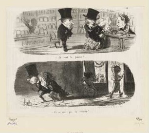 Çà sent le jasmin ! - Çà ne sent pas la violette !, Blatt 11 der Folge "Pariser Skizzen", aus: "Le Charivari", Paris 1853