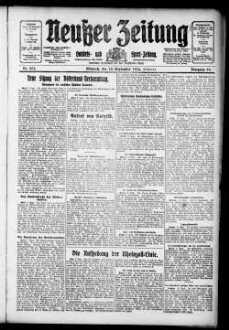 Neußer Zeitung : Stadt- und Landbote : Heimatzeitung für die Stadt Neuß u. den Landkreis Grevenbroich-Neuß