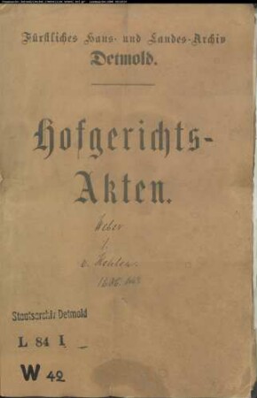 Weber, Johann gegen Margarete von Hehlen, Witwe Göbbel (Göbel) - Schuldforderung