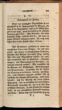 §. 17. Bestimmtheit der Fragen.