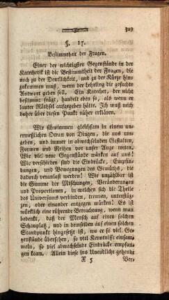 §. 17. Bestimmtheit der Fragen.