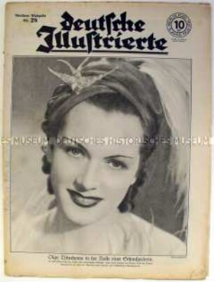 Wochenzeitschrift "Deutsche Illustrierte" u.a. über Treffen Hitlers mit dem ungarischen Generalstabschef Werth und dem bulgarischen Ministerpräsidenten Kjosseiwanoff