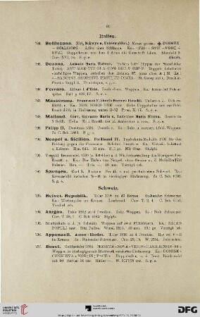 [Italien, Schweiz, Niederlande] (Nr. 784-842)