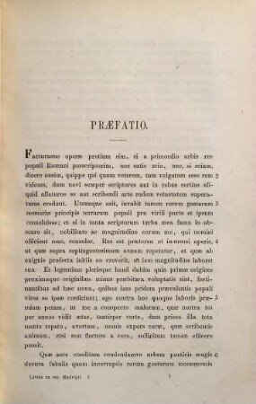 Titi Livii historiarum Romanarum libri qui supersunt, 1,1. Libros quinque primos continens
