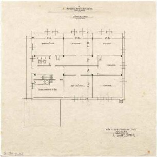 Gsaenger, Gustav; Lenggries (Bayern); Pommerstadl, Umbau - Grundriss OG