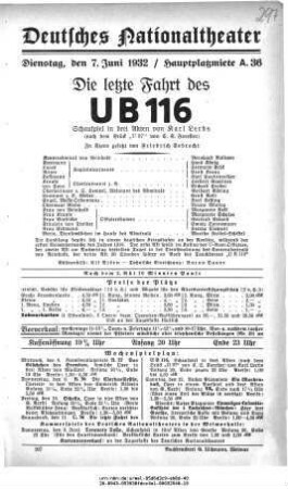 Die letzte Fahrt des U B 116