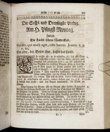 Die Sechs und Dreyßigste Predig. Am H. Pfingst-Montag. - Die Viertzigste Predig. Am Andern Sonntag nach Pfingsten.