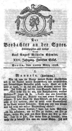 12. Stueck, 20. Maerz 1826