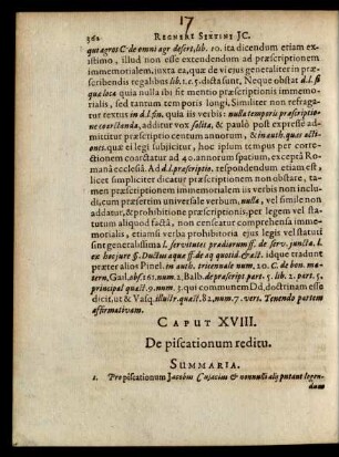 Caput XVIII. De piscationum reditu