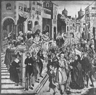 Braunschweig, Flügelaltar aus dem Braunschweiger Dom, Mitteltafel: Die Ausstellung Christi, Herzog Anton Ulrich-Museum; seit 1832 im Museum, niedersächsisch