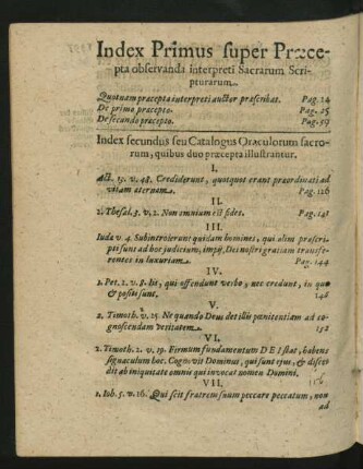 Index Primus super Praecepta observanda interpreti Sacrarum Scripturarum