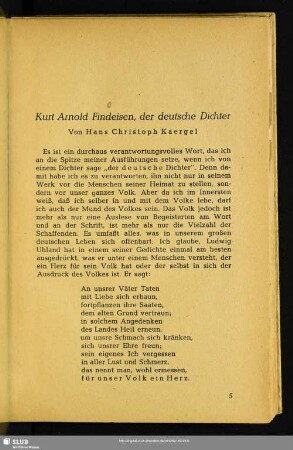Kurt Arnold Findeisen, der deutsche Dichter