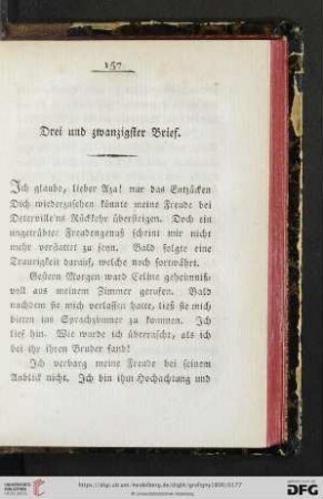 Drei und zwanzigster Brief