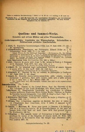 Antiquariats-Katalog ... : Adolf Weigel, Buchhandlung und Antiquariat, Leipzig. 20