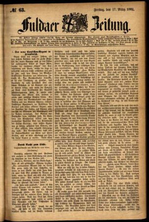 Ausgabe vom Freitag, den 17. März 1882.