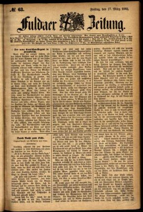 Ausgabe vom Freitag, den 17. März 1882.