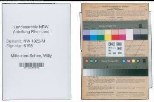 Entnazifizierung Willy Mittelsten-Schee , geb. 03.05.1885 (Steuerberater)
