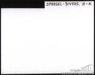SPARGEL: Diverses ABS.-KULT.