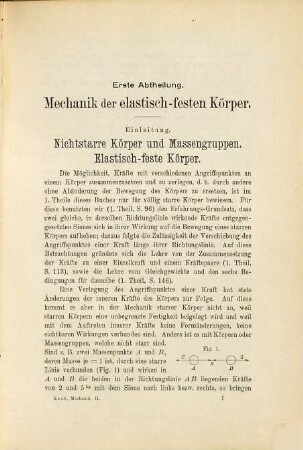 Vorträge über Mechanik als Grundlage für das Bau- und Maschinenwesen, 2. Mechanik elastisch-fester und flüssiger Körper