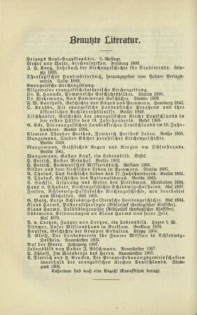 Benutzte Literatur
