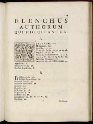 Elenchus Authorum Qui Hic Citantur.