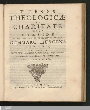 Theses Theologicae De Charitate