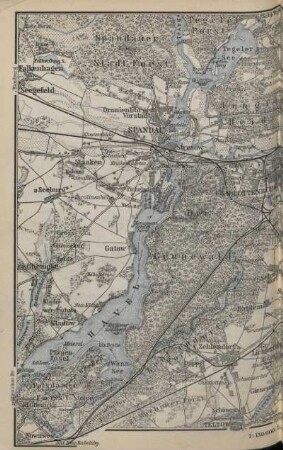Karte: Karte der näheren Umgebung von Berlin (1:150 000)