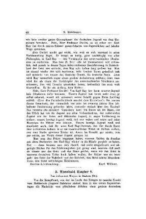 Nachruf : Theobald Ziegler ; [Mitteilungen]