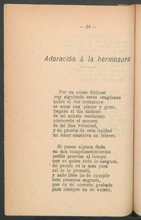 Adoración á la hermosura