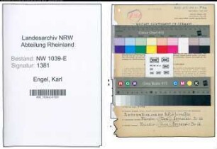 Entnazifizierung Karl Engel , geb. 02.11.1899 (Polizist)