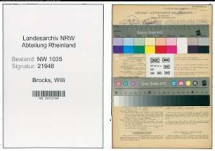 Entnazifizierung Willi Brocks , geb. 07.04.1901 (Bergmann)