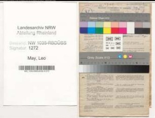 Entnazifizierung Leo May , geb. 04.06.1902 (Bergmann)
