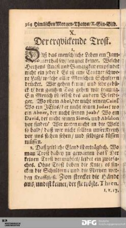 Zehntes Sinn-Bild. Der erquickende Trost.
