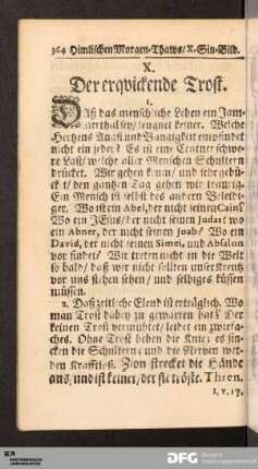 Zehntes Sinn-Bild. Der erquickende Trost.