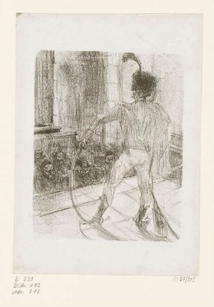 Schlomé Fuss in der Synagoge, Blatt 4 der Folge "Au Pied du Sinaϊ"