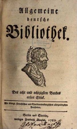 Allgemeine deutsche Bibliothek. 88. 1789