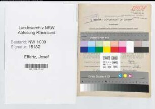 Entnazifizierung Josef Effertz, geb. 05.11.1893 (Angest.)