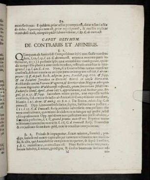 Caput Ultimum. De Contrariis Et Affinibus.