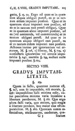 Sectio VIIII. Gradvs Impvtabilitatis.