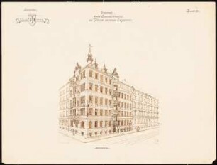 Geschäftshaus für den Verein Deutscher Ingenieure, Berlin: Perspektivische Ansicht